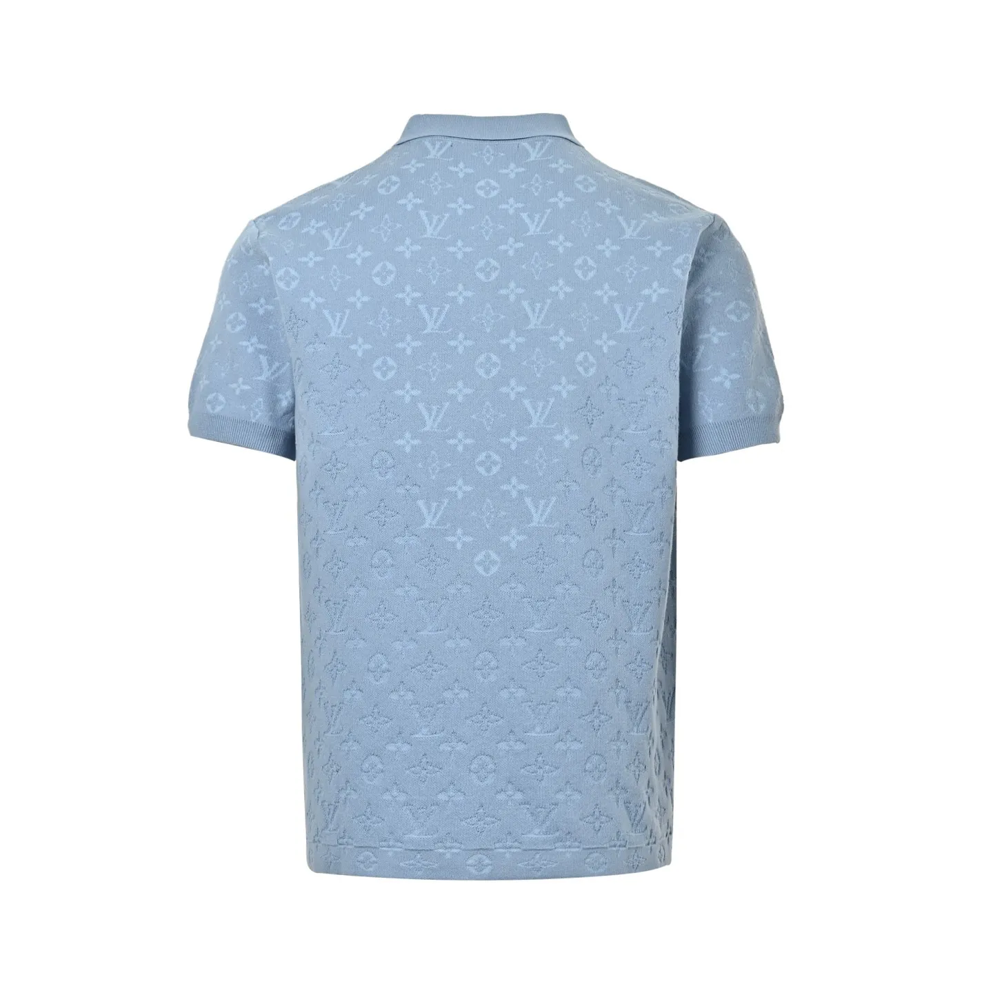 Louis Vuitton/Louis Vuitton 26ss dark pattern old flower jacquard knitted Polo short sleeves